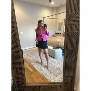 David Warren New York Vintage Magenta Blazer – Black Square Button Statement Jac